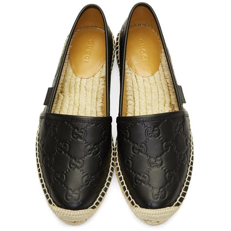 gucci black canvas espadrilles|gucci espadrilles denim.